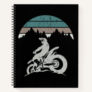 Motorrad Sunset Mountains Notizblock
