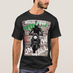 Motorrad T-Shirt Backsteinwand Benutzerdefinierte 