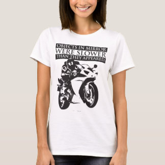 Motorrad-T - Shirt - Gegenstände im Spiegel