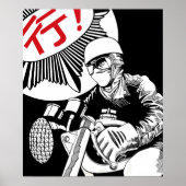 Motorrad-T - Shirt Poster (Vorne)