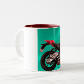 Motorrad-Tasse Zweifarbige Tasse (Vorderseite Links)