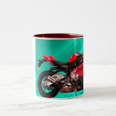 Motorrad-Tasse Zweifarbige Tasse (Mittel)