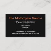 Motorrad-Thema Einfache Gestaltung Visitenkarte (Rückseite)