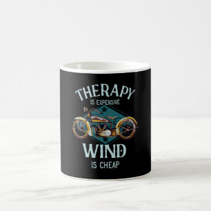 Motorrad-Therapie Wind Vintage Biker-Geschenk Kaffeetasse