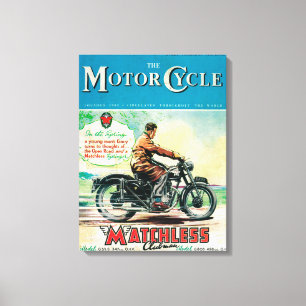 Motorrad-Titelseite Leinwanddruck