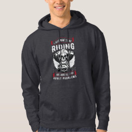 Motorrad-Totenkopf – Ignoriere Erwachsenenprobleme Hoodie