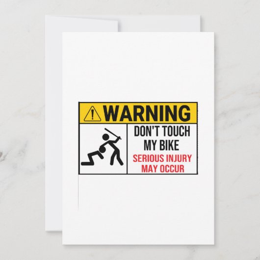 Motorrad Touch Meine Fahrradwarnung Keine Touch Einladung (Vorderseite)