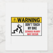 Motorrad Touch Meine Fahrradwarnung Keine Touch Weinetikett (Einzelnes Label)