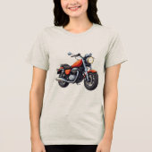 Motorrad Tri-Blend Shirt (Vorderseite)
