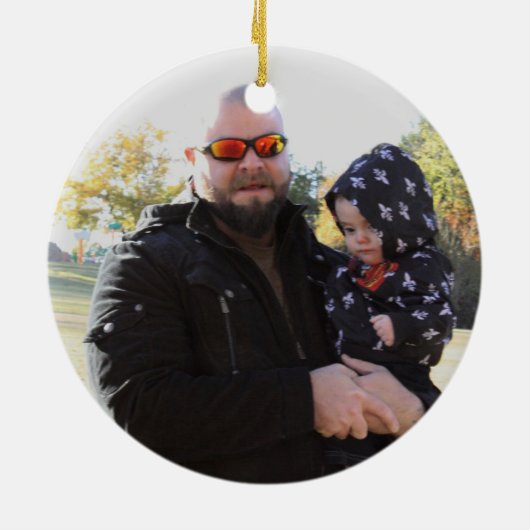 Motorrad-TYP Motorrad Custom Foto Ornament (Hinten)