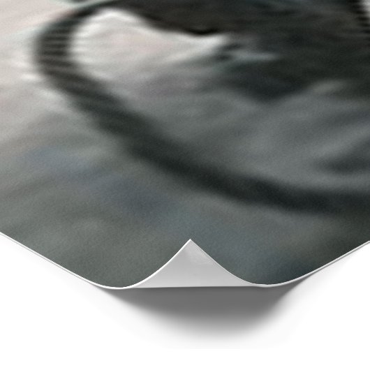 Motorrad-Typ und 2 Mädchenplakat Poster (Ecke)