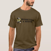 Motorrad-u. Nichtpassen-Armee-Grün T-Shirt (Vorderseite)