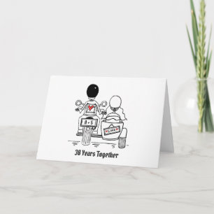 Motorrad und Beiwagen Hochzeitstag Karte