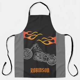 Motorrad- und Fahrradflames Schürze