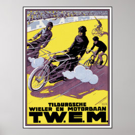 Motorrad- und Fahrradverleih-Poster Poster