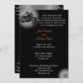 Motorrad und Gray Mandala Hochzeit Einladung (Vorne/Hinten)