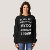 Motorrad- und Hundebahn Sweatshirt (Vorne ganz)