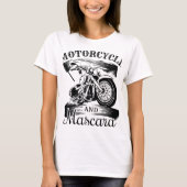 Motorrad- und Mascara-T-Shirt T-Shirt (Vorderseite)