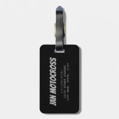 Motorrad- und Motorradfahrer Gepäckanhänger (Rückseite vertikal)