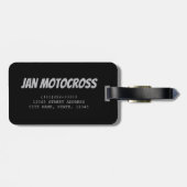 Motorrad- und Motorradfahrer Gepäckanhänger (Rückseite horizontal)