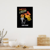 Motorrad- und Motorradfahrer Poster (Küche)