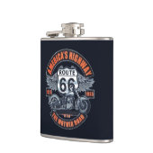 Motorrad und Route 66 Flachmann (Links)