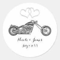 Motorrad- und Silberherz-Gastgeschenk Hochzeit