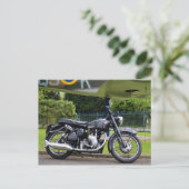 Motorrad und Spitfire Postkarte (Stehend Vorderseite)