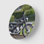 Motorrad und Spitfire Runde Wanduhr (Winkel)