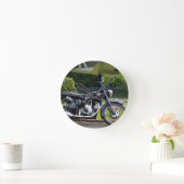 Motorrad und Spitfire Runde Wanduhr (Zuhause)