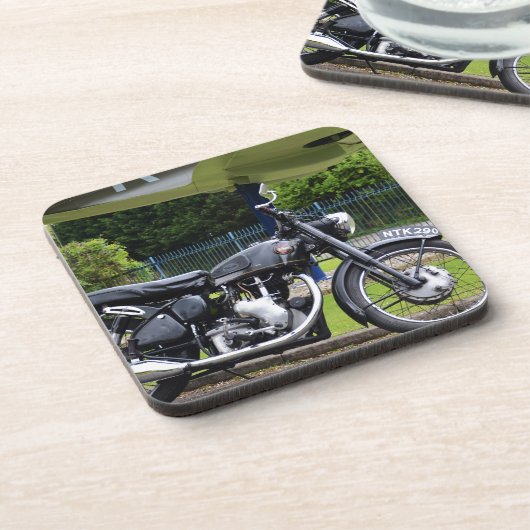 Motorrad und Spitfire Untersetzer (Linke Seite)