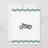 Motorrad und Spitzen Elegante Wedding UAWG RSVP Karte (Rückseite)