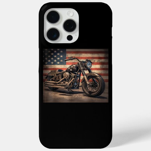 Motorrad USA Flag Retro Biker Case-Mate iPhone Hülle (Rückseite)