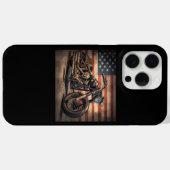 Motorrad USA Flag Retro Biker Case-Mate iPhone Hülle (Rückseite (Horizontal))