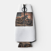 Motorrad USA Flag Retro Biker Flaschenkühler (Rückseite)