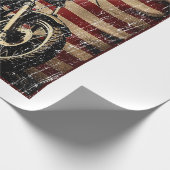 Motorrad USA Flag Retro Biker Geschenkpapier (Ecke)