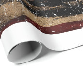 Motorrad USA Flag Retro Biker Geschenkpapier (Rolleneckpunkt)