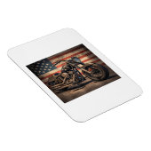 Motorrad USA Flag Retro Biker Magnet (Rechte Seite)