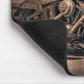 Motorrad USA Flag Retro Biker Mousepad (Ecke)
