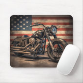 Motorrad USA Flag Retro Biker Mousepad (Mit Mouse)