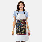 Motorrad USA Flag Retro Biker Schürze (Getragen)