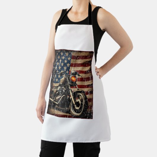 Motorrad USA Flag Retro Biker Schürze (InSitu)