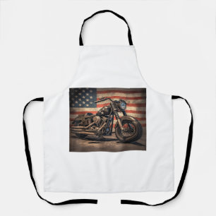Motorrad USA Flag Retro Biker Schürze