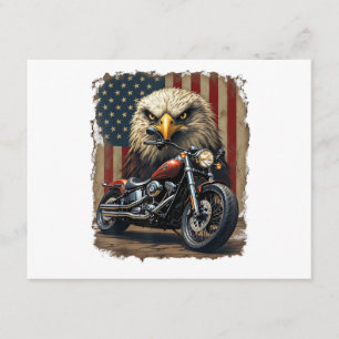 Motorrad USA-Flagge Retro-Biker-Chopper Begleitkarte