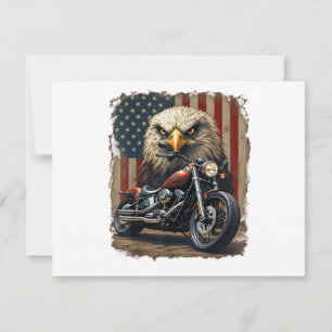 Motorrad USA-Flagge Retro-Biker-Chopper Einladung