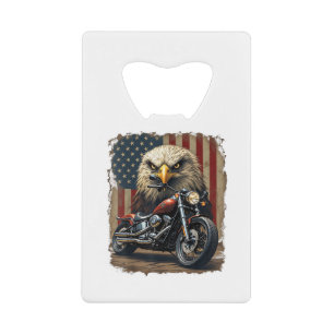 Motorrad USA-Flagge Retro-Biker-Chopper Geldbeutel Flaschenöffner