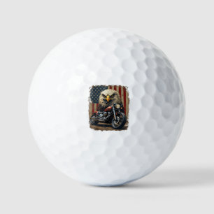 Motorrad USA-Flagge Retro-Biker-Chopper Golfball