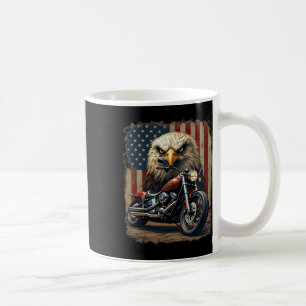 Motorrad USA-Flagge Retro-Biker-Chopper  Kaffeetasse