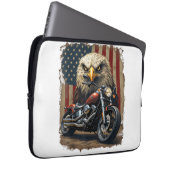 Motorrad USA-Flagge Retro-Biker-Chopper Laptopschutzhülle (Vorne Rechts)