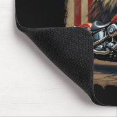 Motorrad USA-Flagge Retro-Biker Chopper  Mousepad (Ecke)